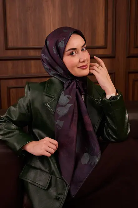 Silk Home Twill İpek Eşarp 11497-14 Mor, Çağla Yeşili, Pastel Pembe