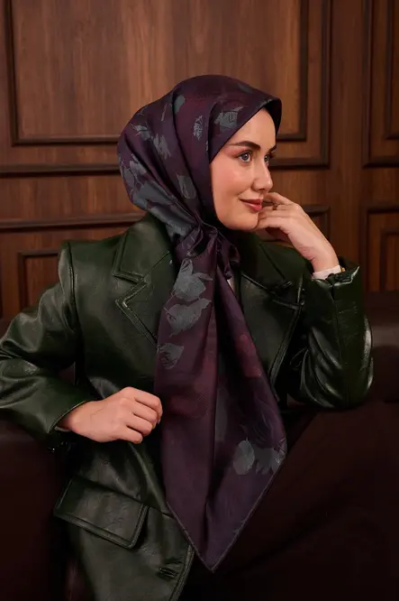 Silk Home Twill İpek Eşarp 11497-14 Mor, Çağla Yeşili, Pastel Pembe