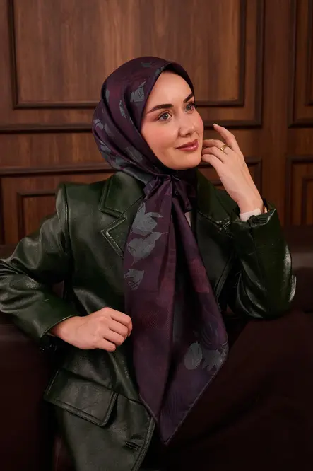 Silk Home Twill İpek Eşarp 11497-14 Mor, Çağla Yeşili, Pastel Pembe
