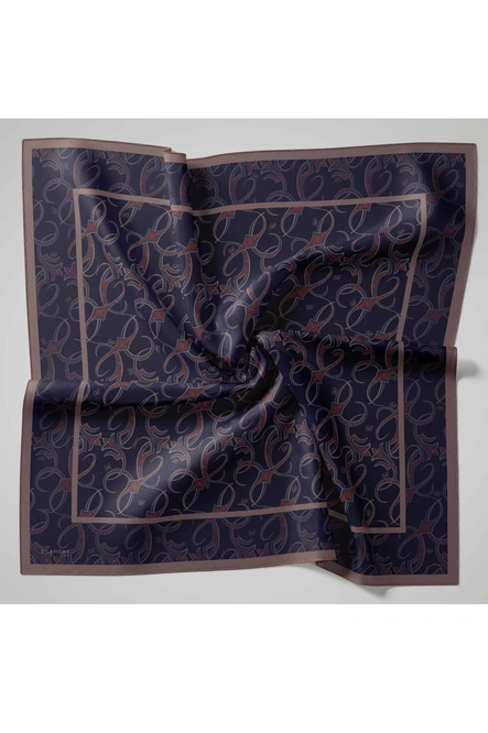 Silk Home Twill İpek Eşarp 11509-11 Barok Lacivert