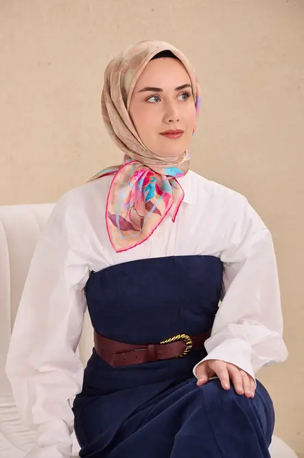 Silk Home Twill İpek Eşarp 11511-03 Evreka Bej