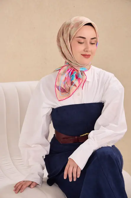 Silk Home Twill İpek Eşarp 11511-03 Evreka Bej