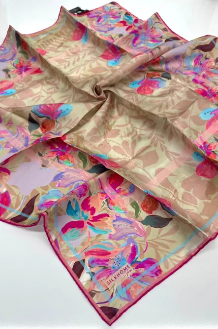 Silk Home Twill İpek Eşarp 11511-03 Pudra Pembe