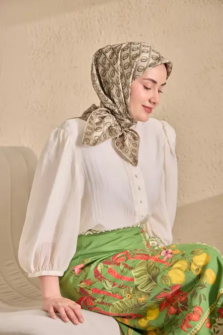Silk Home Twill İpek Eşarp 11521-03 Zincir Krem