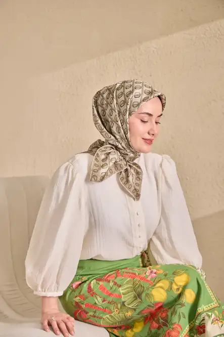 Silk Home Twill İpek Eşarp 11521-03 Zincir Krem