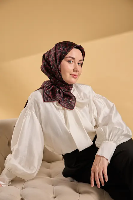 Silk Home Twill İpek Eşarp 11521-09 Zincir Siyah