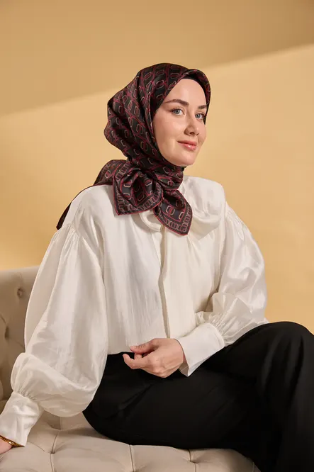 Silk Home Twill İpek Eşarp 11521-09 Zincir Siyah