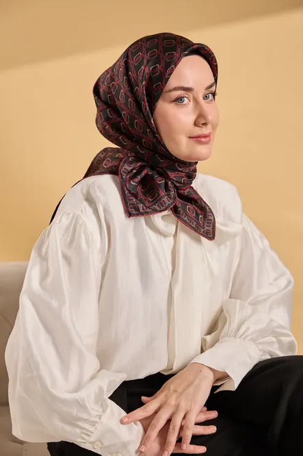 Silk Home Twill İpek Eşarp 11521-09 Zincir Siyah