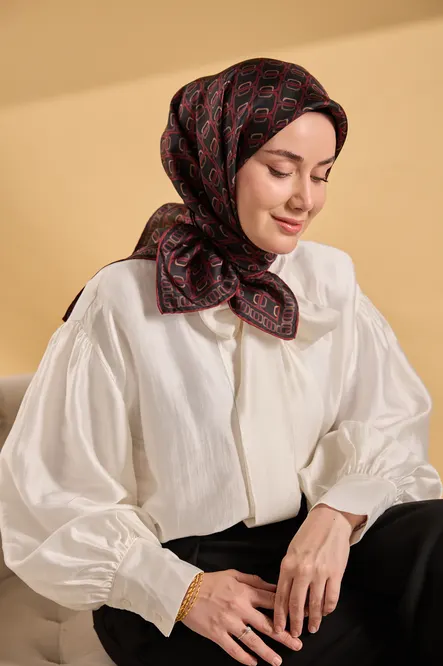 Silk Home Twill İpek Eşarp 11521-09 Zincir Siyah
