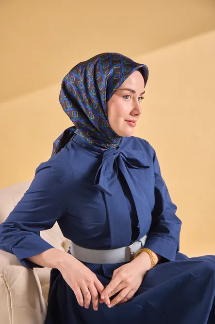 Silk Home Twill İpek Eşarp 11521-11 Zincir Morcivert
