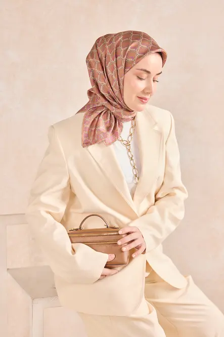 Silk Home Twill İpek Eşarp 11521-16 Zincir Bakır
