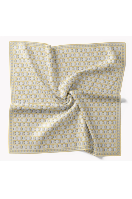 Silk Home Twill İpek Eşarp 11521-23 Zincir Açık Gri, Sarı