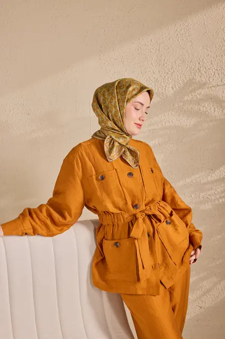 Silk Home Twill İpek Eşarp 11521-27 Zincir Fıstık Yeşil