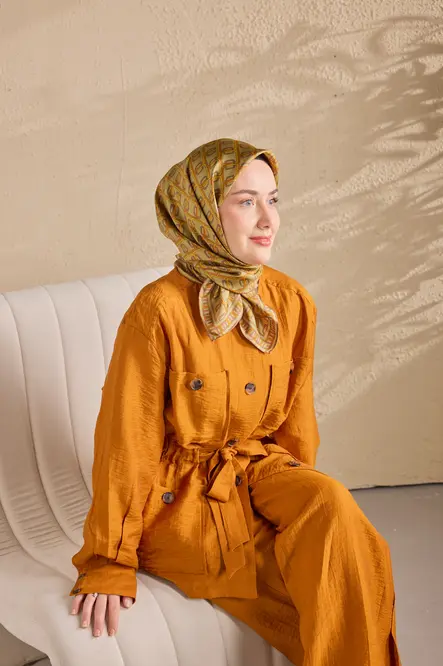 Silk Home Twill İpek Eşarp 11521-27 Zincir Fıstık Yeşil