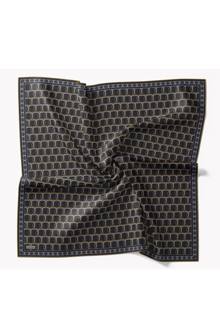 Silk Home Twill İpek Eşarp 11521-28 Zincir Koyu Lacivert