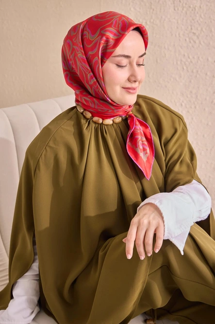 Silk Home Twill İpek Eşarp 11522-23 Kırmızı, Yeşil, Leylak