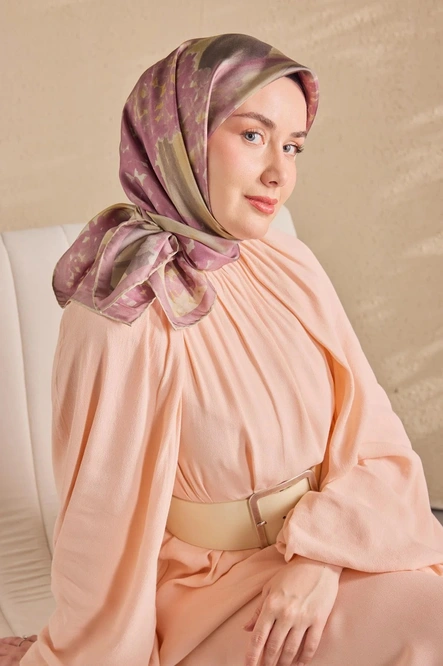 Silk Home Twill İpek Eşarp 11526-08 Vizon, Rose
