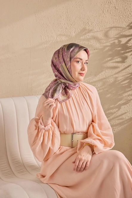 Silk Home Twill İpek Eşarp 11526-08 Vizon, Rose