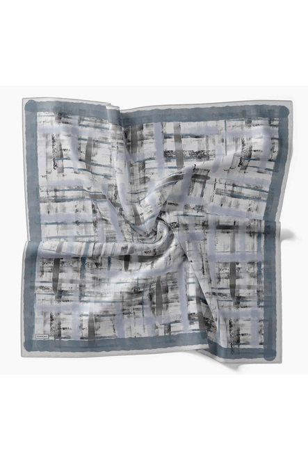 Silk Home Twill İpek Eşarp 11527-02 Küf Yeşili, Antrasit