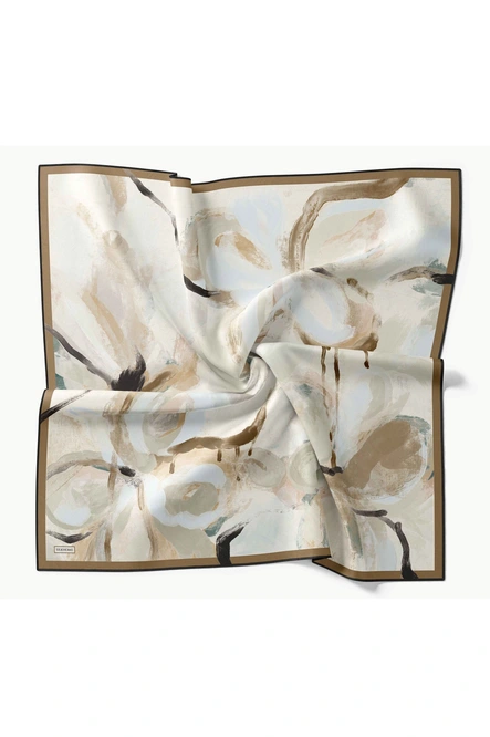Silk Home Twill İpek Eşarp 11528-01 Petal Yağ Yeşili