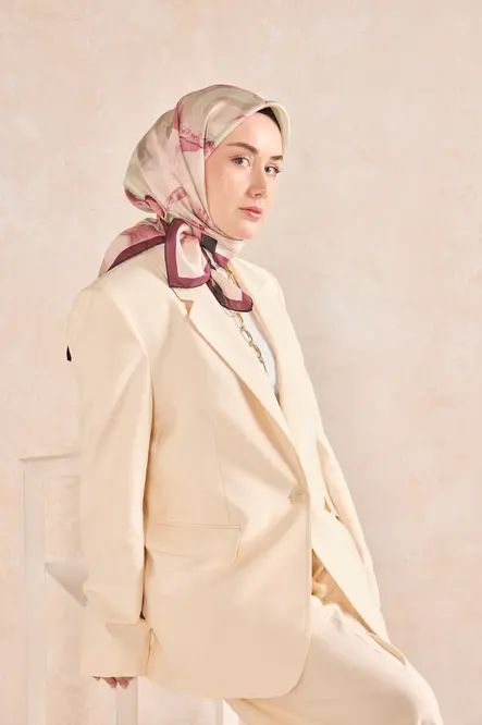 Silk Home Twill İpek Eşarp 11528-09 Petal Gül Kurusu