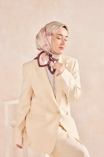 Silk Home Twill İpek Eşarp 11528-09 Petal Gül Kurusu