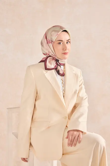 Silk Home Twill İpek Eşarp 11528-09 Petal Gül Kurusu