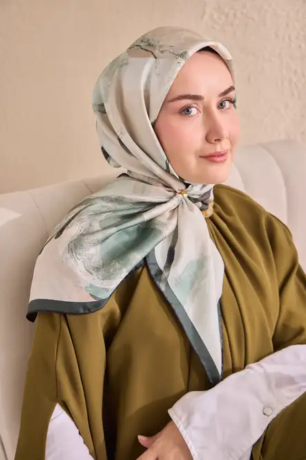 Silk Home Twill İpek Eşarp 11528-15 Petal Zümrüt