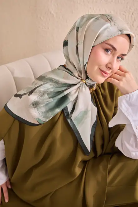 Silk Home Twill İpek Eşarp 11528-15 Petal Zümrüt