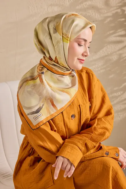 Silk Home Twill İpek Eşarp 11528-16 Petal Turuncu