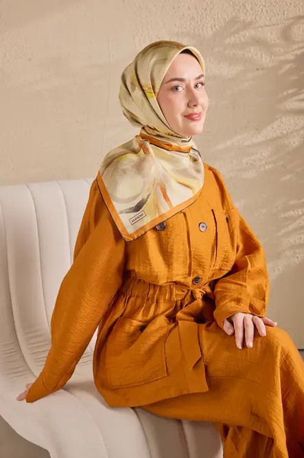 Silk Home Twill İpek Eşarp 11528-16 Petal Turuncu