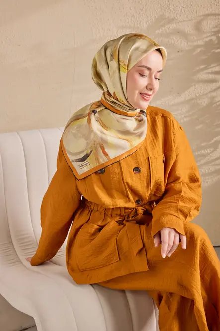Silk Home Twill İpek Eşarp 11528-16 Petal Turuncu
