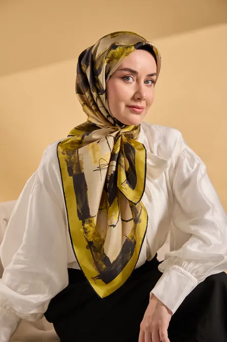 Silk Home Twill İpek Eşarp 11529-11 Signature Parlak Sarı