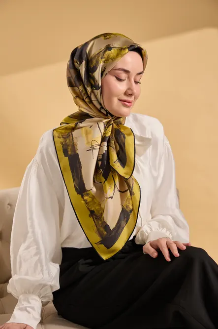 Silk Home Twill İpek Eşarp 11529-11 Signature Parlak Sarı