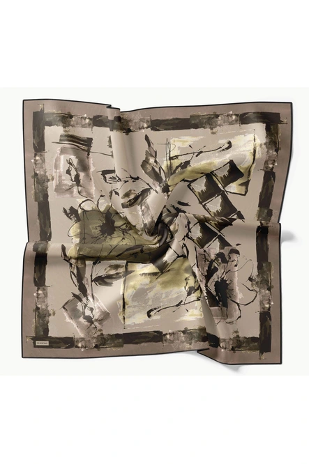 Silk Home Twill İpek Eşarp 11529-14 Signature Haki
