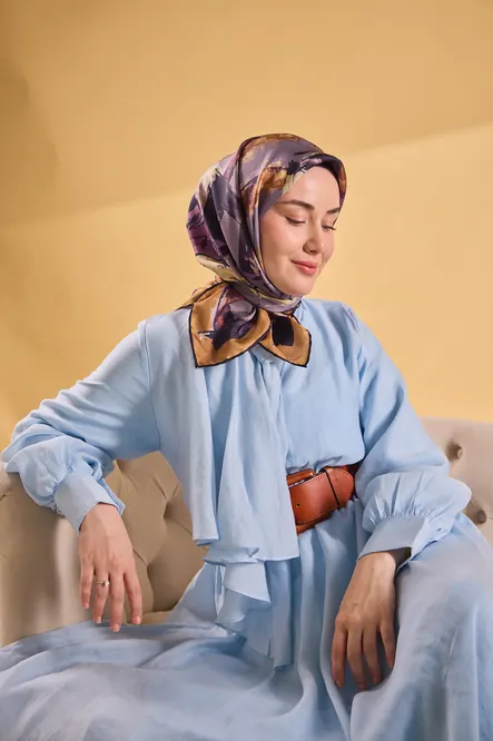 Silk Home Twill İpek Eşarp 11529-20 Signature Eflatun