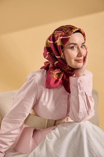 Silk Home Twill İpek Eşarp 11530-12 Vişne Çürüğü