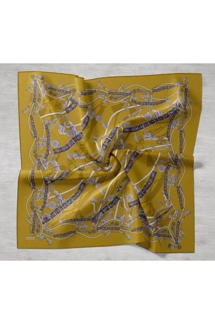 Silk Home Twill İpek Eşarp 11530-18 Sarı, Vizon, Krem