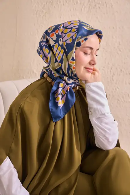 Silk Home Twill İpek Eşarp 11531-01 Gece Mavisi