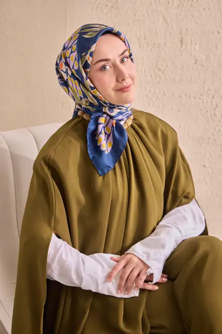 Silk Home Twill İpek Eşarp 11531-01 Gece Mavisi