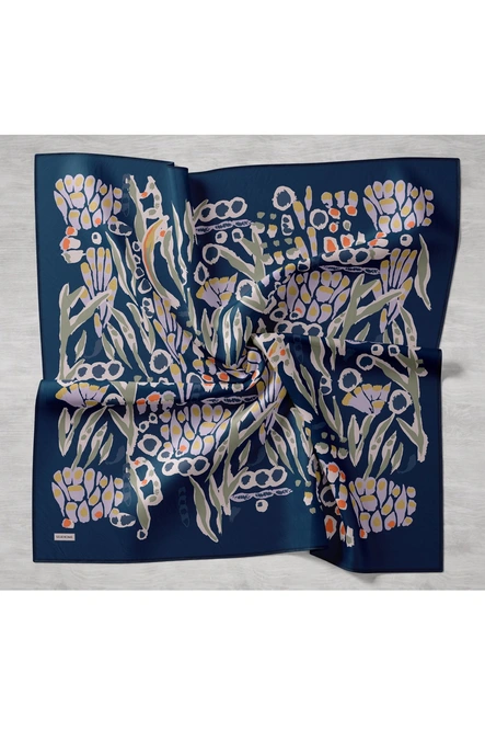 Silk Home Twill İpek Eşarp 11531-01 Gece Mavisi