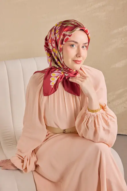 Silk Home Twill İpek Eşarp 11531-03 Bordo