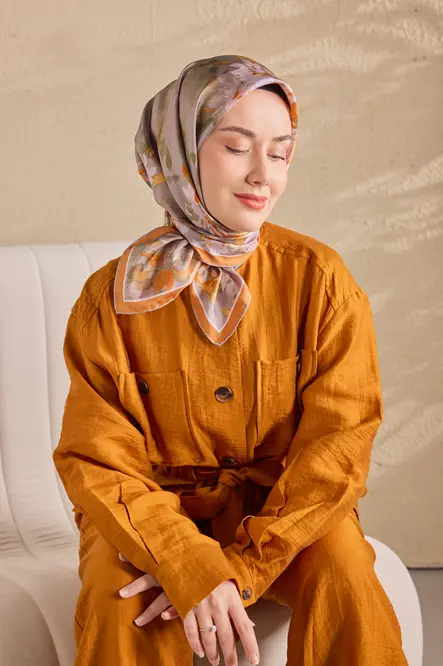 Silk Home Twill İpek Eşarp 11534-25 Taba