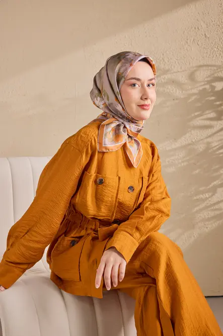 Silk Home Twill İpek Eşarp 11534-25 Taba