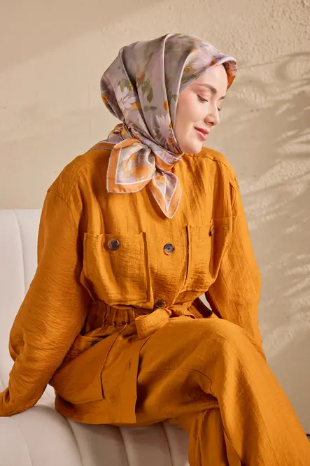Silk Home Twill İpek Eşarp 11534-25 Taba