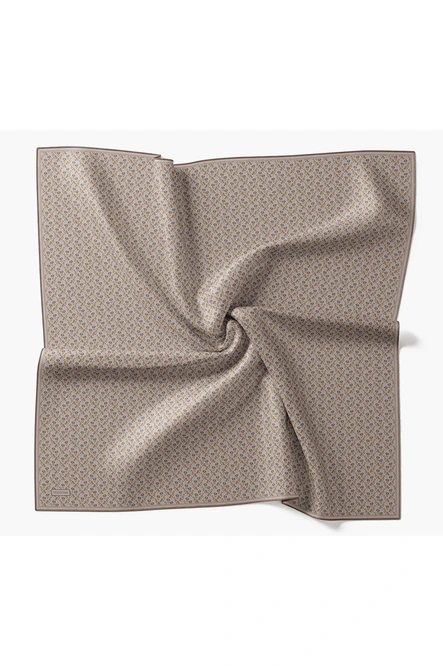 Silk Home Twill İpek Eşarp Mini Bouquet Açık Gri