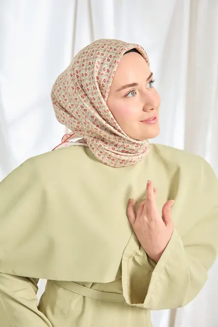 Silk Home Twill İpek Eşarp Mini Bouquet Krem
