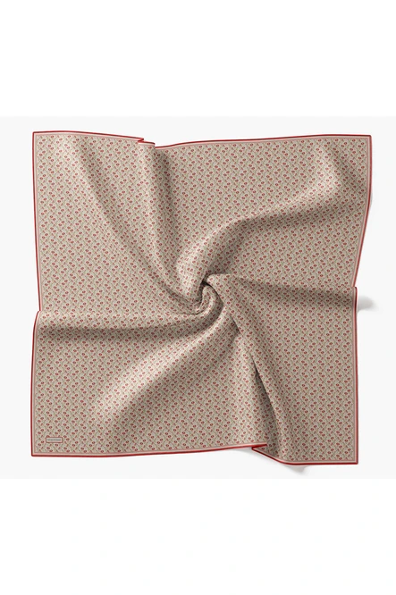 Silk Home Twill İpek Eşarp Mini Bouquet Krem