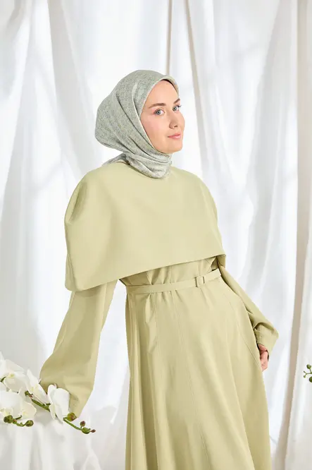 Silk Home Twill İpek Eşarp Mini Bouquet Mavi Gri