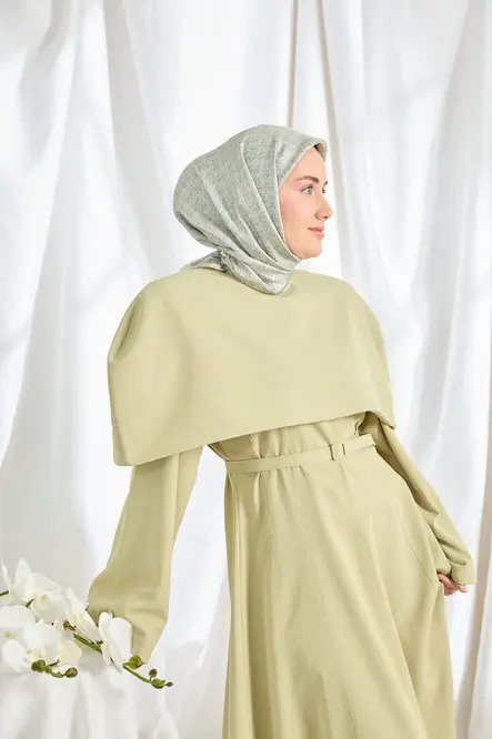 Silk Home Twill İpek Eşarp Mini Bouquet Mavi Gri